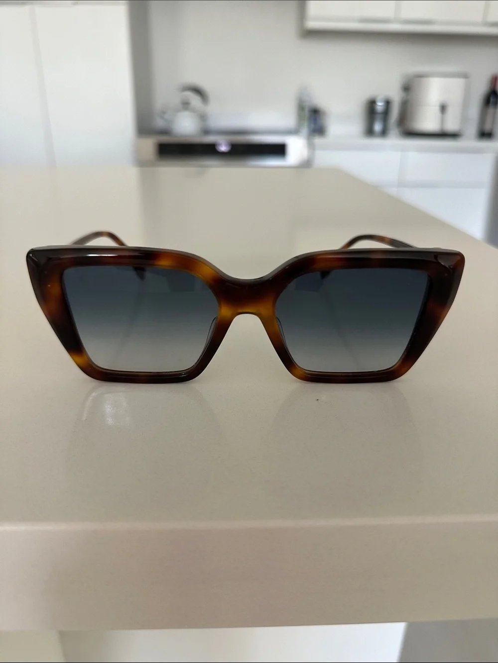 Fendi Brown Tortoiseshell Square Sunglasses